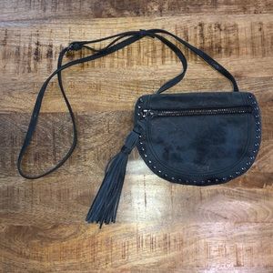 Sanctuary suede gunmetal tassel crossbody bag EUC